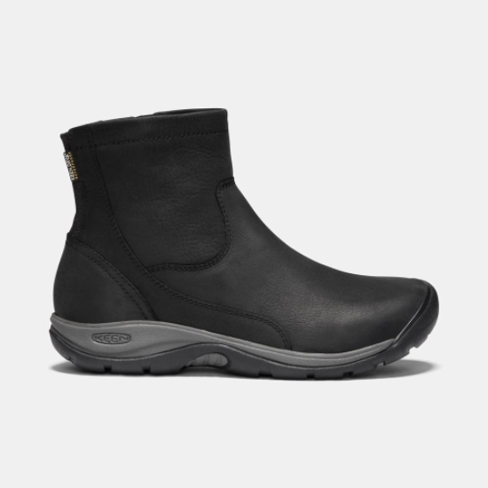 Black Women's Keen Presidio II Waterproof Zip Boots | 53048AFZK