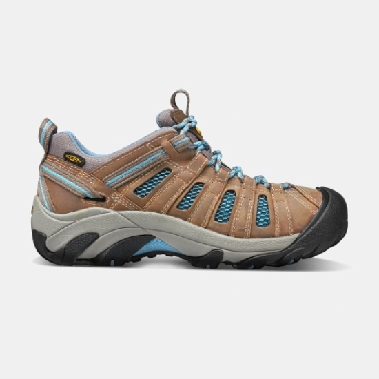 Brown Blue Women's Keen Voyageur Hiking Shoes | 46589OLME