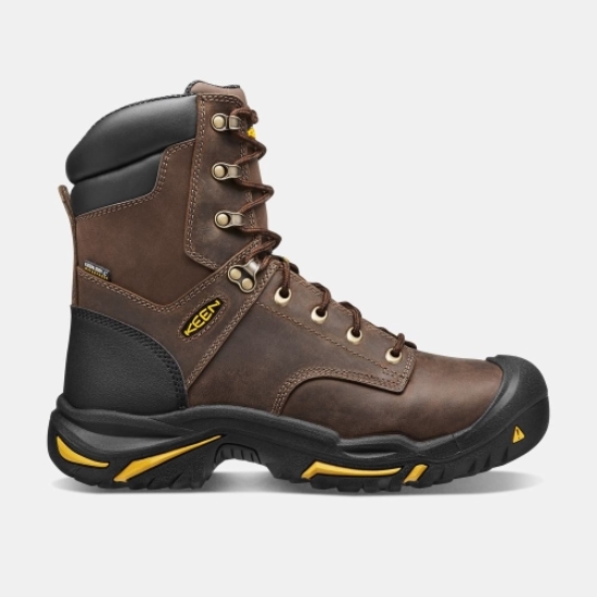 Brown Men's Keen Mt Vernon 8 Steel Toe Work Boots | 91074QAKO