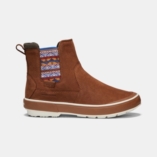 Brown Women's Keen Elsa II Waterproof Chelsea Boots | 40358LXBQ
