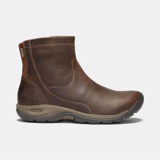 Brown Women's Keen Presidio II Waterproof Zip Boots | 38492KNUH