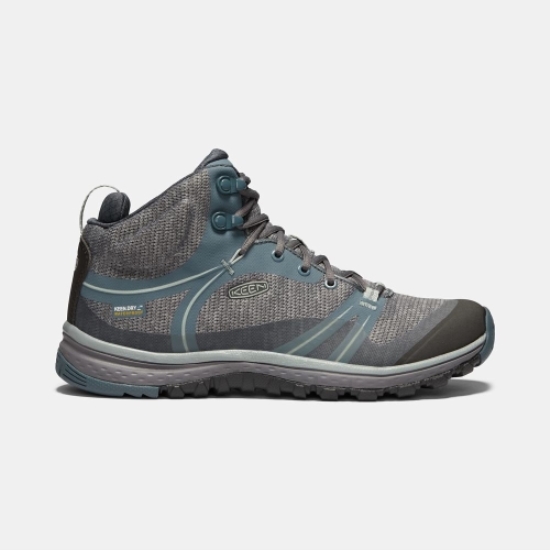 Grey Blue Women's Keen Terradora Waterproof Mid Hiking Boots | 39186VMIF