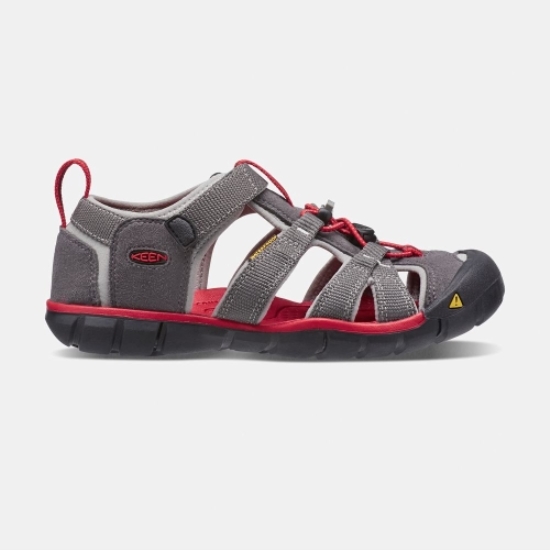 Grey Red Kids' Keen Seacamp II Cnx Sandals | 56274YMKH