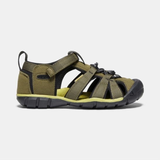 Olive Black Kids' Keen Seacamp II Cnx Sandals | 15427ZECA